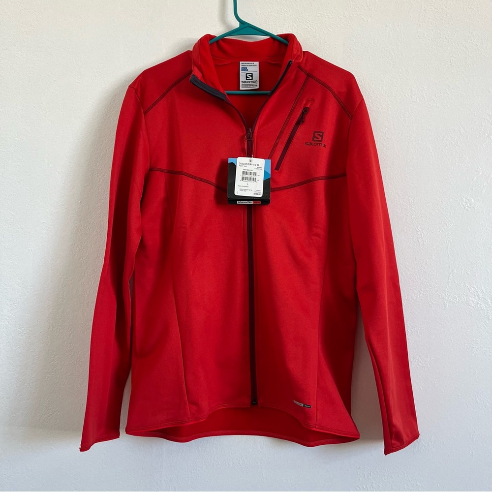Men’s Salomon Vibrant Red Full Zip Jacket